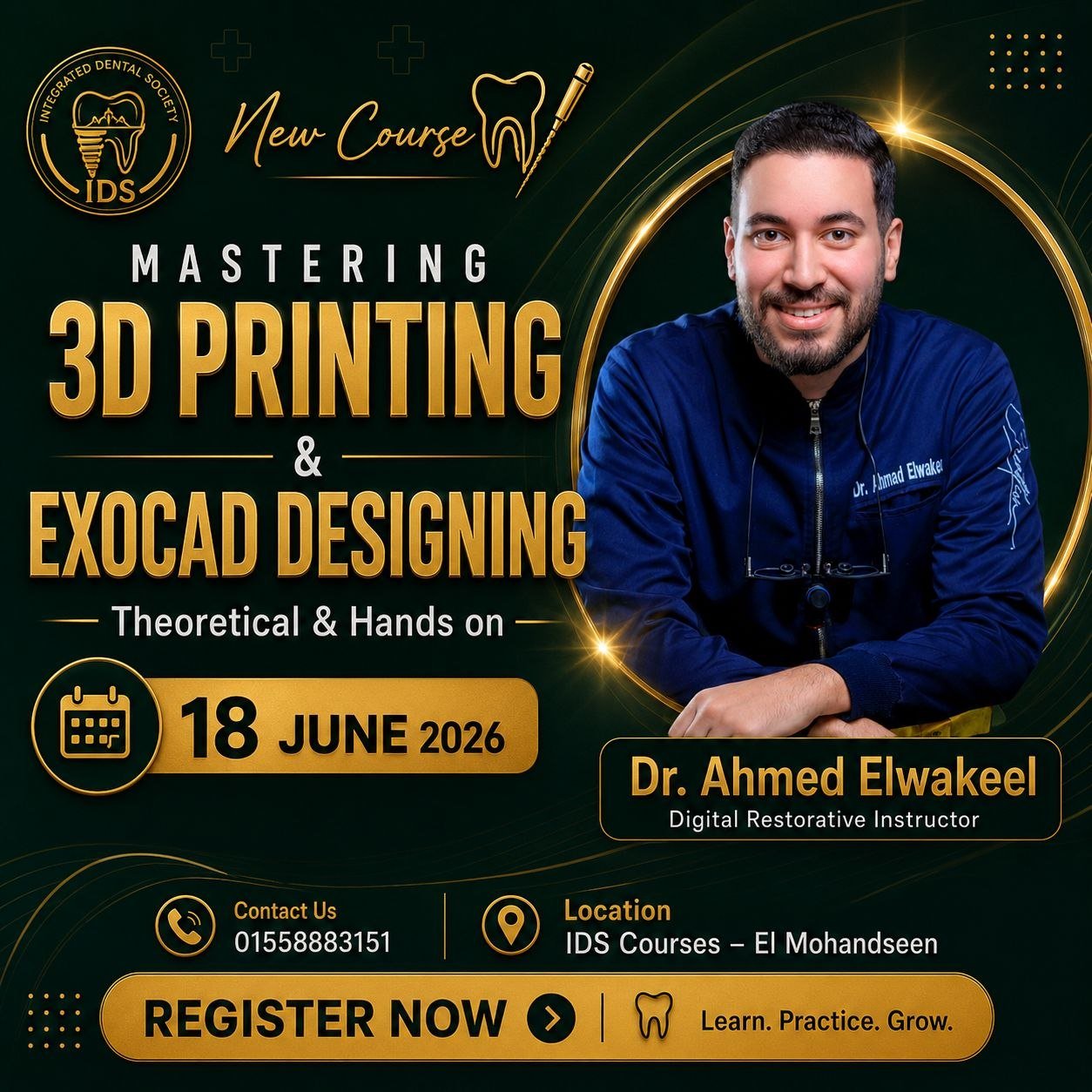 Mastering 3D Printing & Exocad Designing